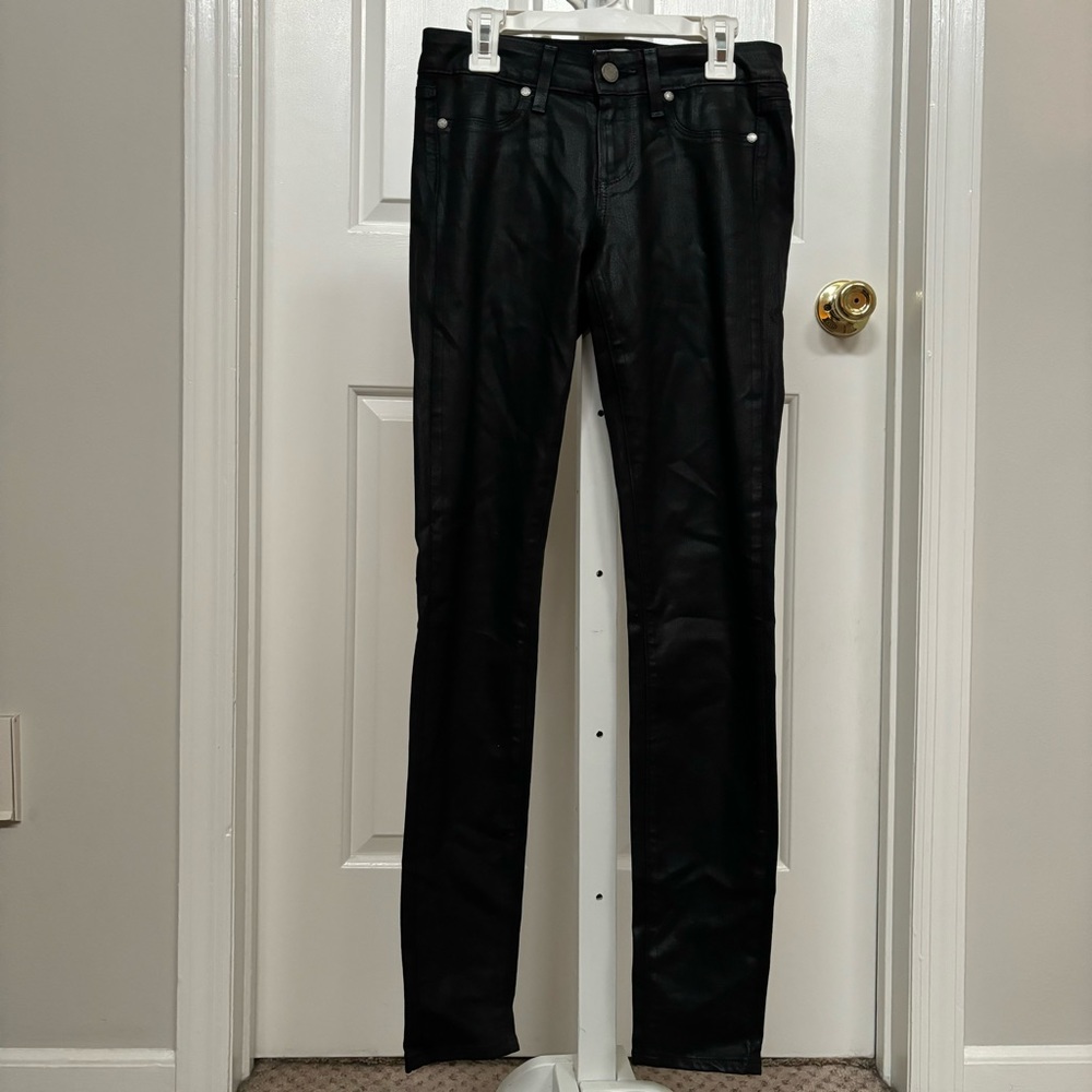 Paige Size 26 Waxed Skinny Jeans